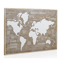 GEESE HOME 6422/165-Tête de lit en bois motif carte du monde 165x100 cm