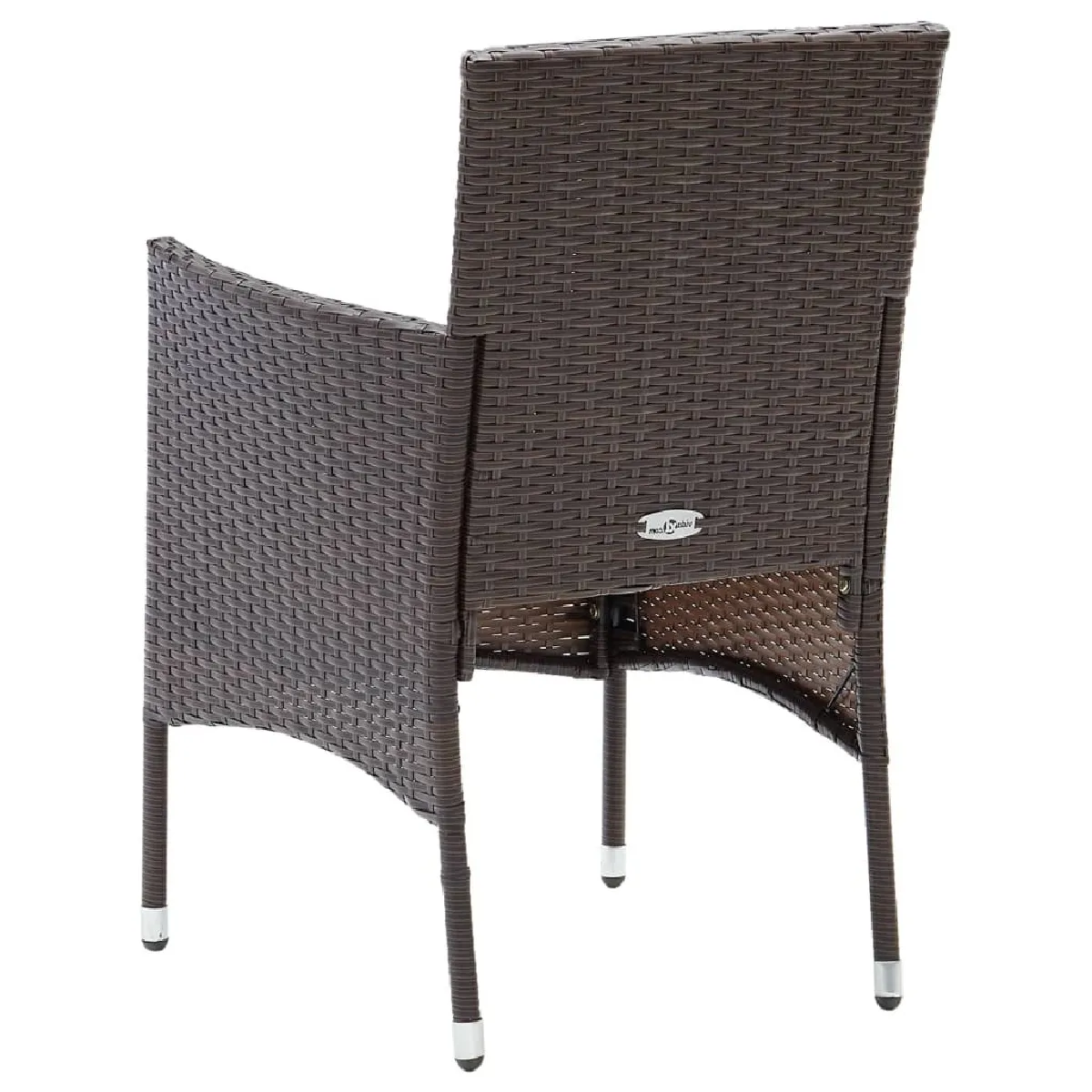 Acheter Maison Chic Lot de 4 Chaises de salle à manger de jardin - Fauteuil d'extérieur Résine tressée Marron -MN11158