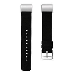 Wewoo Bracelet pour montre connectée FITBIT Charge 2 de en toile avec toiletaille L Noir