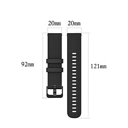 Acheter Wewoo Bracelet pour montre connectée en silicone de remplacement Smartwatch Garmintaille 20 mm universel jaune