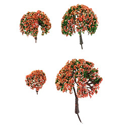 Modèle arbres,figure arbre,paysage train,scène décor,jouet enfant 4pcs Modèle Arbres Fleurs Paysage Décor 1.6 - 3.94 Pouces W / Figures Jouet Cadeau