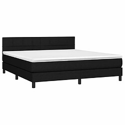 Avis Sommier à lattes LED,Cadre à lattes de lit avec matelas pour Adulte Noir 180x200 cm Tissu -MN52949