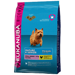 EUKANUBA Croquettes au poulet - Petite race - 3kg - Pour chien mature senior 