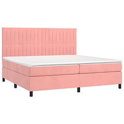 Avis Sommier à lattes,Cadre à lattes de lit pour Adulte matelas et LED Rose 200x200 cm Velours -MN82937