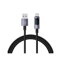 Eko Câble de chargement 66W USB-A à Type-C 1.2m Modèle Display SF avec Écran LED Noir 