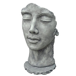 Jardinex Statue visage femm... 115 cm - Gris beton