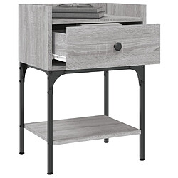 Avis vidaXL Tables de chevet 2 pcs sonoma gris 40,5x31x60 cm