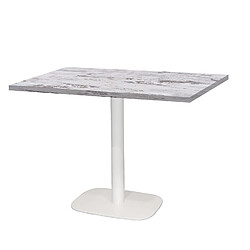 Restootab Table 120x70cm - modèle Round pied blanc chêne islande