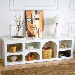 Avis Hanah Home Etagère avec niches Lorin 160 x 38 x 51 cm blanc.