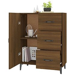 Avis vidaXL Buffet chêne marron 69,5x34x90 cm bois d'ingénierie