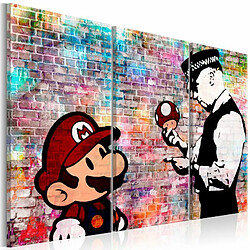 Paris Prix Tableau Imprimé Rainbow Brick - Banksy 80 x 120 cm