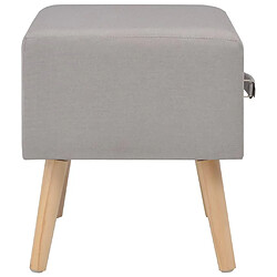 Maison Chic Table de chevet,Table de nuit,Table d'appoint pour salon Gris 40x35x40 cm Tissu -MN22793 pas cher