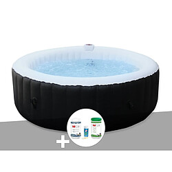 Spa gonflable AquaZendo rond Bulles 4 places + Kit de traitement au brome