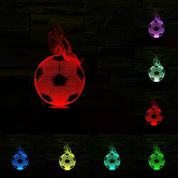 Wewoo Lampe 3D Pensée Football Style 7 Couleur Décoloration Creative Visual Stéréo 3D Tactile Commutateur LED Lumière Bureau de Nuit