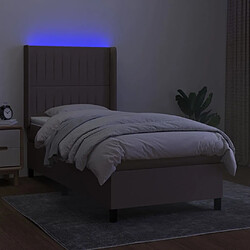 Avis Sommier à lattes,Cadre à lattes de lit pour Adulte matelas et LED Taupe 100x200 cm Tissu -MN47839