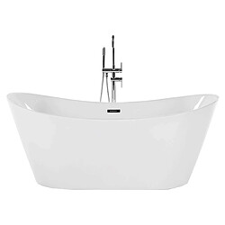 Beliani Baignoire îlot blanche 160 x 76 cm ANTIGUA 