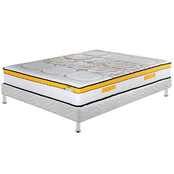 Ebac Matelas + sommier 160x200 Ressorts - Rugby - Soutien très ferme - Made in France