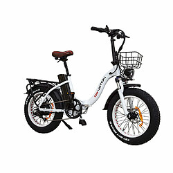 Acheter Vélo Électrique DrveTion CT20 - 20*4.0 Pouces Moteur 750W Batterie 48V10Ah Autonomie 35-45KM - Blanc Perle