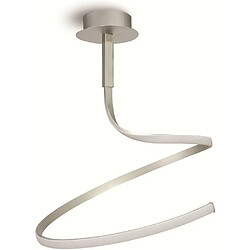 Avis Luminaire Center Semi Plafonnier Nur 30W LED 3000K, 2400lm, Dimmable argent/acrylique givré/chrome poli