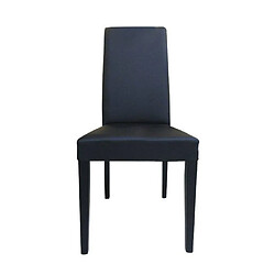 Alter Ensemble de 2 chaises en bois classiques, pour salle à manger, cuisine ou salon, Made in Italy, cm 46x55h99, Assise h cm 47, couleur Noir