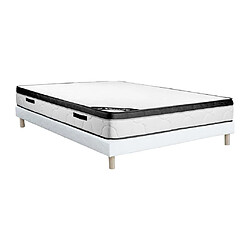 Vente-Unique Ensemble 140 x 190 cm sommier tapissier + matelas mousse ép.30cm - SOLAK de YSMÉE