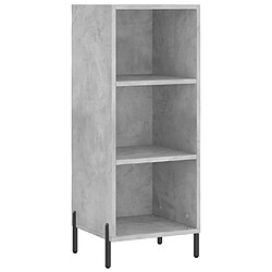 Acheter vidaXL Buffet haut Gris béton 34,5x34x180 cm Bois d'ingénierie