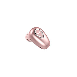 LUUCOZK 1 mini écouteur stéréo de sport intra-auriculaire sans fil compatible Bluetooth avec micro-rose 