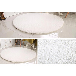 Acheter LUUCOZK Tapis moelleux en fausse fourrure, tapis à poils longs pour chambre à coucher et salon, rose-100 cm de diamètre