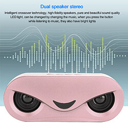 ComfortXL Enceinte portable sans fil bluetooth avec lumière led, haut-parleur stéréo basse pour u disc pink pas cher