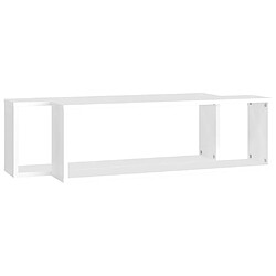 Avis vidaXL Étagères cube murales 2pcs Blanc 80x15x26,5cm bois d'ingénierie