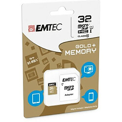 EMTEC Carte Micro SDHC 32Go UHS1 CL10 + adaptateur