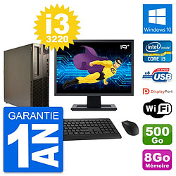 PC Lenovo M82 SFF Ecran 19" Intel i3-3220 RAM 8Go Disque 500Go Windows 10 Wifi · Occasion 