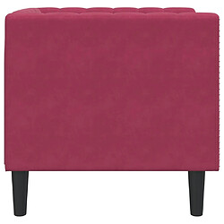 Acheter vidaXL Fauteuil Chesterfield rouge bordeaux velours