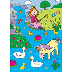 GALT 1005152 - Unicorns - Carnet a spirales solide avec 6 images réutilisables a colorier avec le stylo a eau pas cher