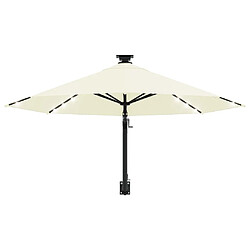 Acheter Maison Chic Parasol Jardin | Parasol mural avec mat métallique et LED 300 cm Sable - GKD35064