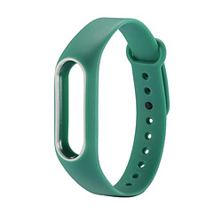 Wewoo Bracelet vert et blanc pour Xiaomi Mi Bande 2 en silicone coloré, montre bracelet, hôte non inclus + 