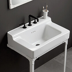 Bleu Provence Lavabo Rétro Céramique - 60x50x27CM - Industrialis