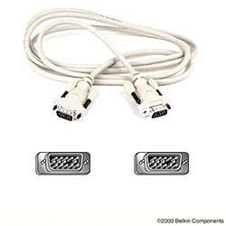 Seven 7 Belkin Cable moniteur VGA 15m, HD-15 male/male, vis à oreilles, toronné 