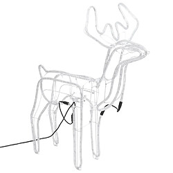 Acheter vidaXL Renne de Noël avec tête mobile Blanc chaud 76x42x87 cm