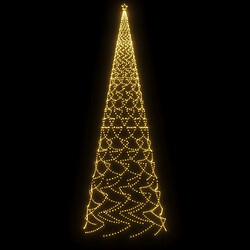 Avis vidaXL Sapin de Noël avec piquet Blanc chaud 3000 LED 800 cm