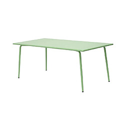 Acheter Mes Ensemble table 180 cm + 6 chaises + 2 fauteuils en métal vert - BACA