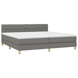 Avis Sommier à lattes,Cadre à lattes de lit et matelas et LED pour Adulte Gris foncé 200x200 cm -MN46272