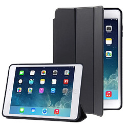 Wewoo Smart Cover noir pour iPad mini / mini 2 Retina Étui intelligent en cuir traité naturel à trois compartiments avec fonction veille / réveil et support