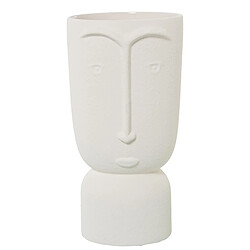 Vase Alexandra House Living Ecru Céramique Visage 16 x 16 x 27 cm