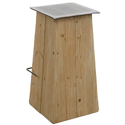 Acheter Mendler Tabouret de bar HWC-L76, chaise de bar Tabouret de bar, bois massif industriel certifié MVG, naturel avec aspect métal