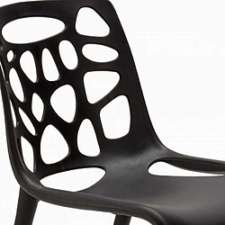 Ahd Amazing Home Design Chaise en polypropylène anti-uv design moderne Gelateria salle à manger et bar café Connubia, Couleur: Noir pas cher