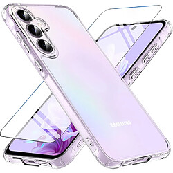 Coque Silicone Transparente + Verre Trempe Pour Samsung Galaxy A55 5G Little Boutik© 