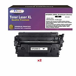 T3AZUR- Lot de 2 Toners compatibles avec HP LaserJet Pro MFP M429, M429dw, M429fdn, M429fdw remplace (59X) Noir 