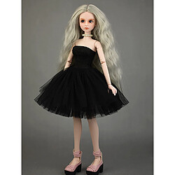 robe de mariée haut de robe tube de vêtements de mode pour 1/4 accessoire de poupée noir robe poupée BJD