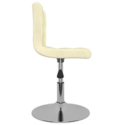 Avis vidaXL Tabouret de bar pivotant Crème Tissu